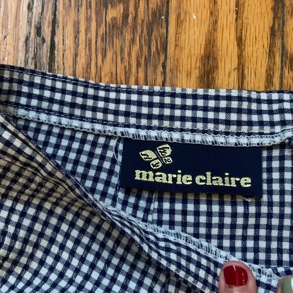 Cutesy Vintage Navy Gingham Skort - Picture 3 of 3